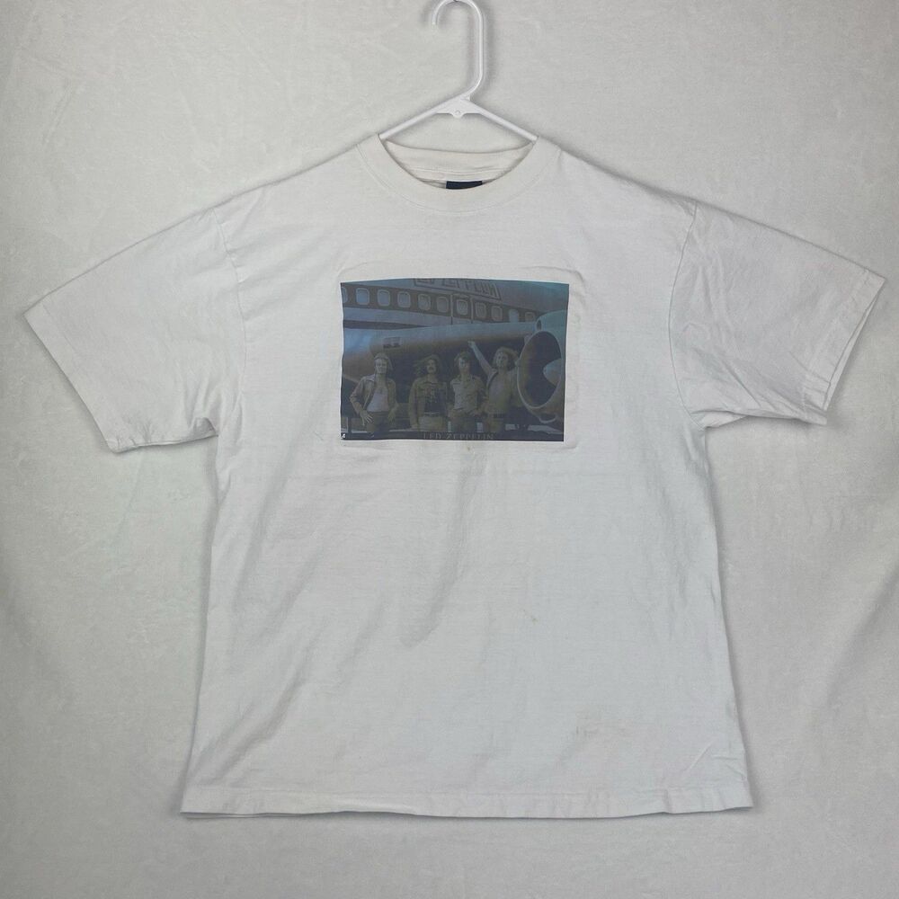Rose Deal Led Zeppelin Graphic Shirt Adult Extra Large White Short Sleeve